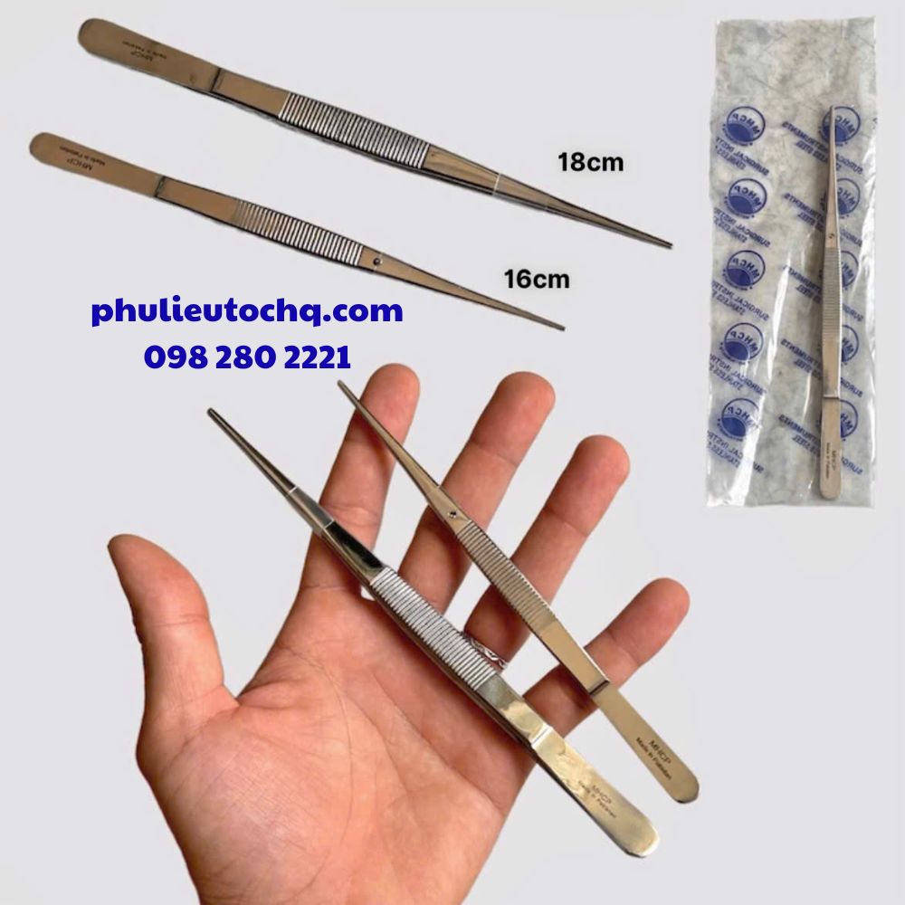 Nhíp inox dài gắp thuỷ sinh, gắp linh kiện điện tử, gắp thức ăn cho pet
