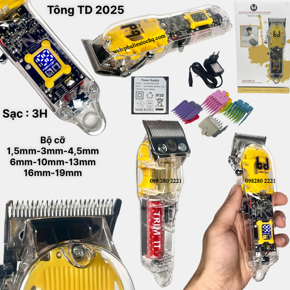 Tông đơ cắt tóc trong suốt 2025