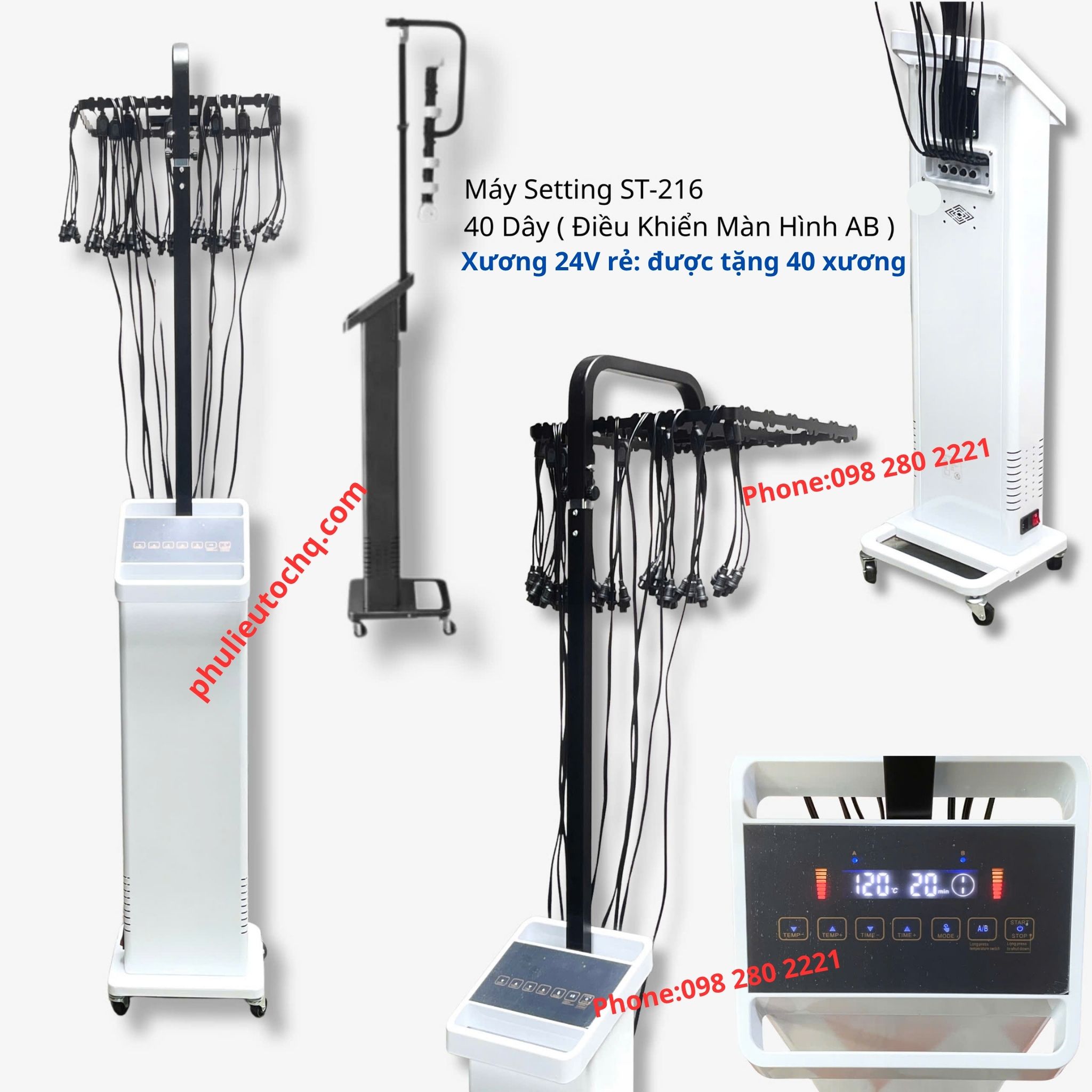 Máy setting 40 dây 216 giúp uốn nóng nhanh 