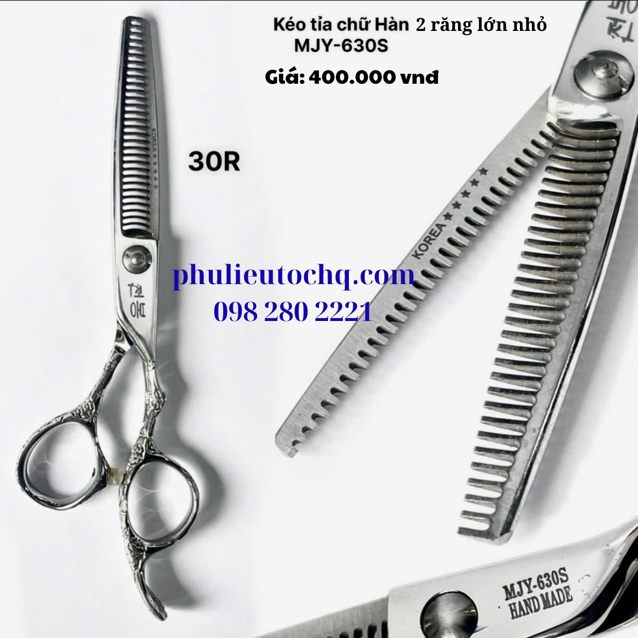 Kéo tỉa tóc 2 răng chuyên dùng cho các salon tóc, barber