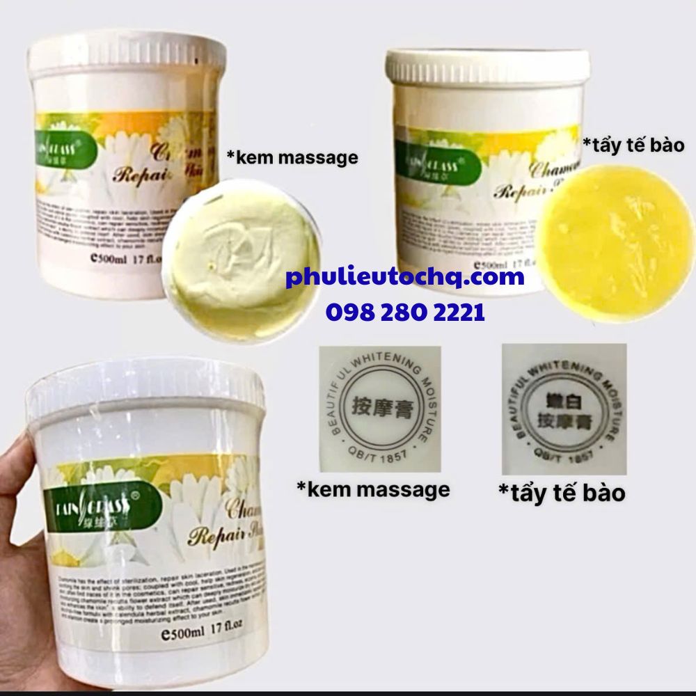 Kem massage, tẩy tế bào chết hoa cúc