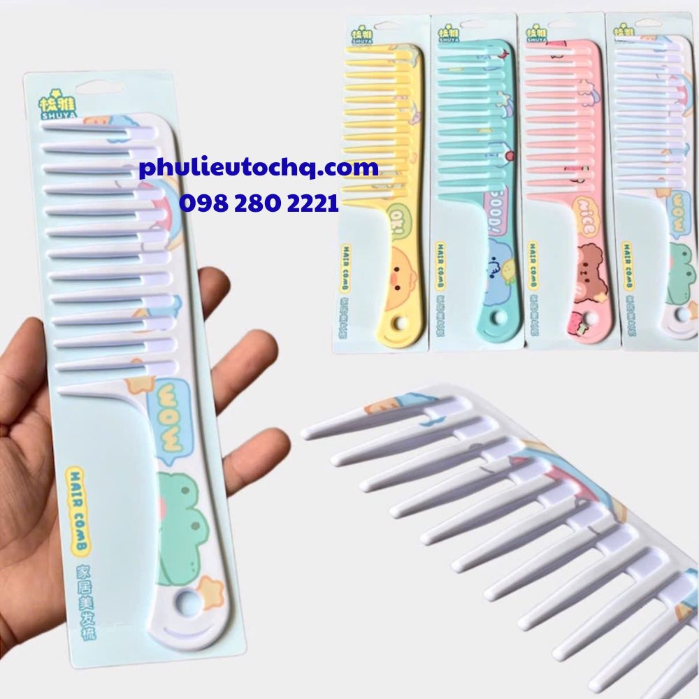 Lược răng thưa gỡ rối tóc, lược đá chải tóc