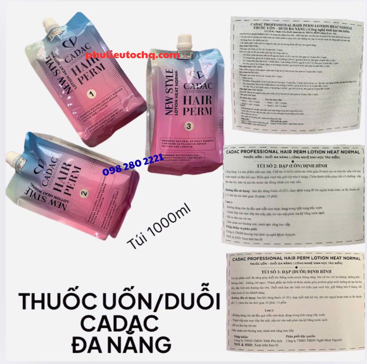 Thuốc duỗi, uốn nóng setting cadac