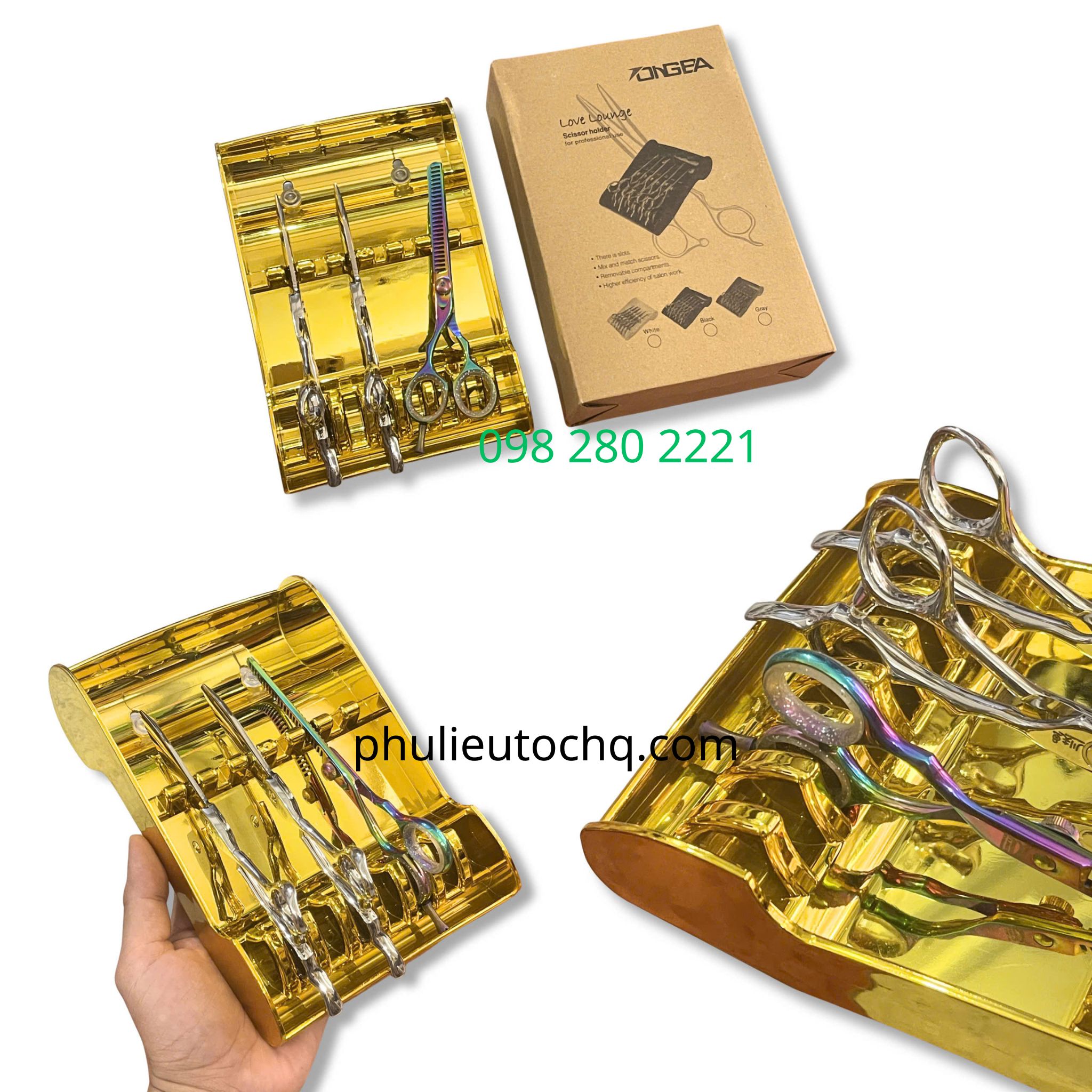 Khay để kéo cắt tóc trưng bày kéo hớt tóc