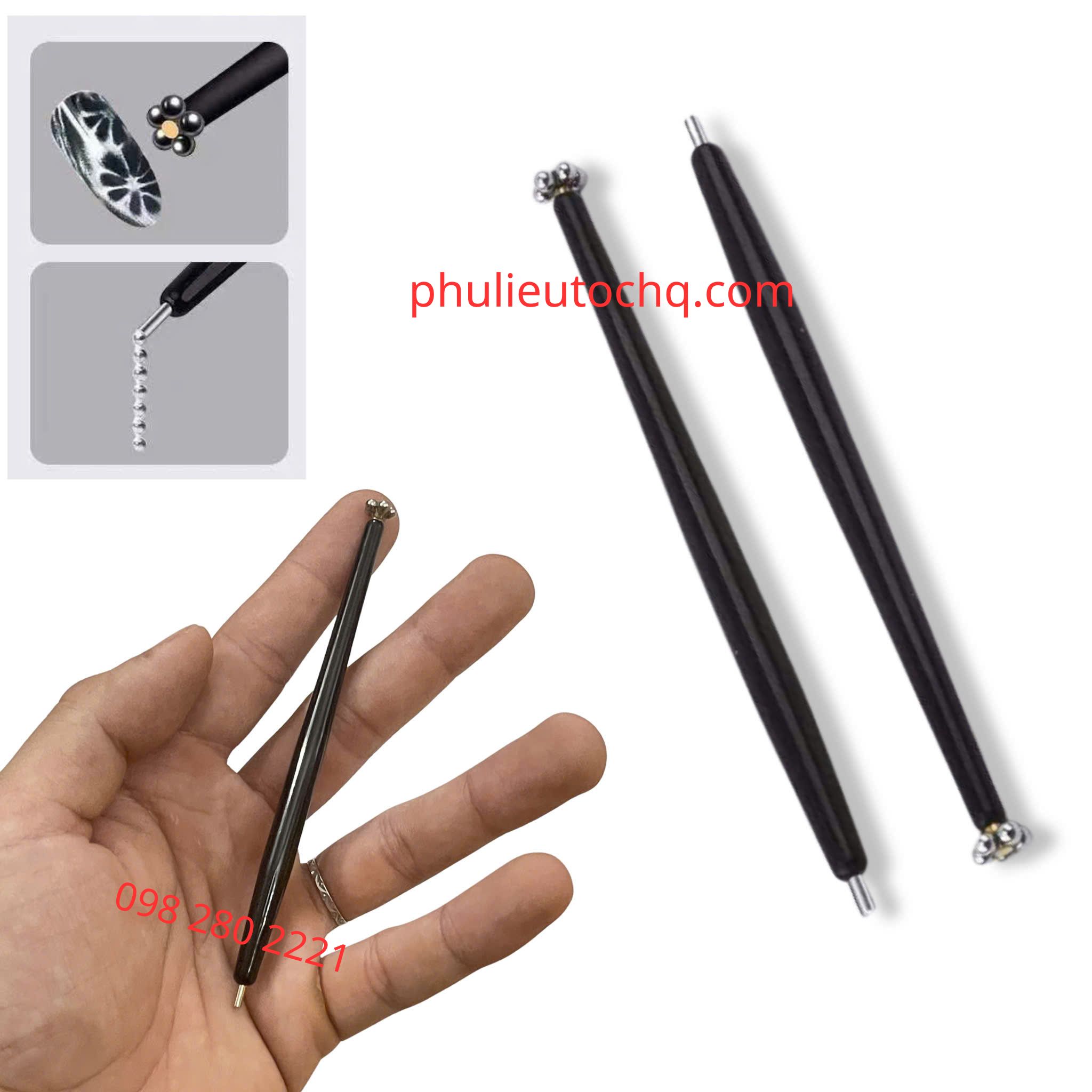 Viết hút bi làm móng nail