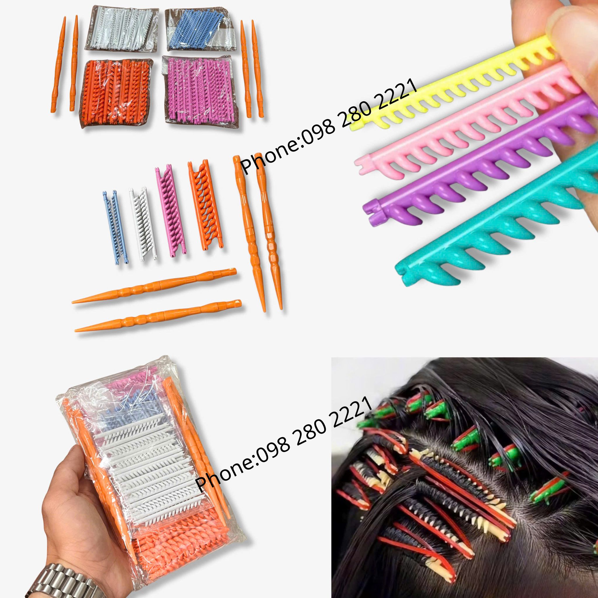 Uốn phồng chân tóc xương cá 4 size