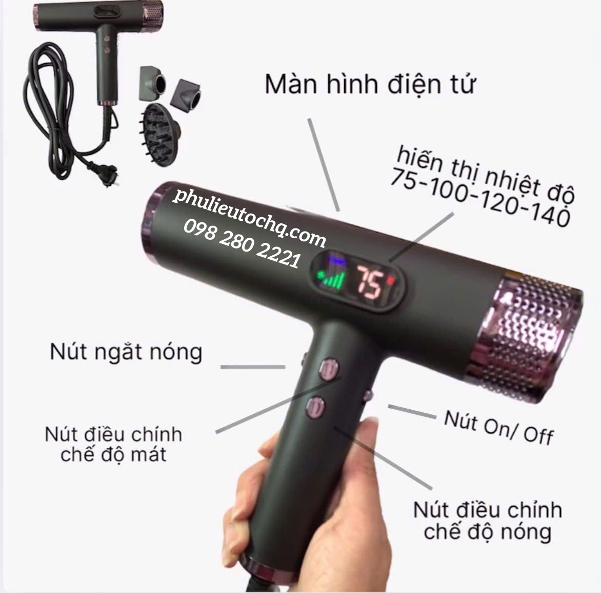 Máy sấy búa chuyên salon tóc chữ TL2