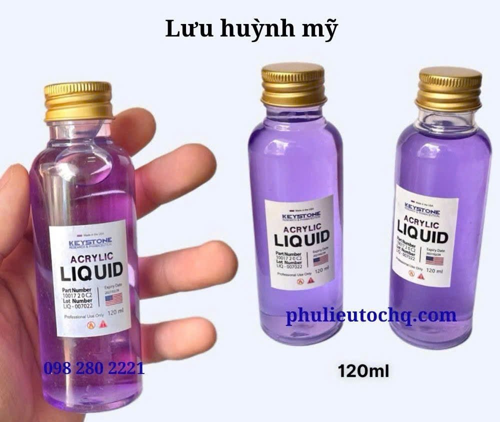 Lưu huỳnh tím 1000ml dùng để đắp bột móng nail