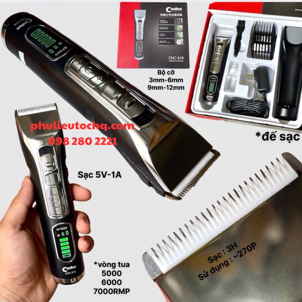 Tông đơ sạc CODOS 918