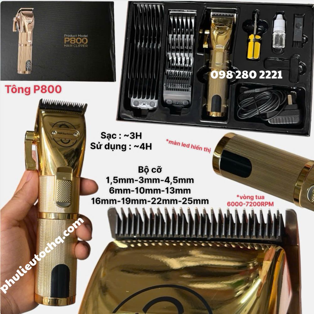 Tông đơ sạc cao cấp P800 